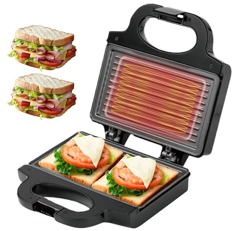 Macchina Per Sandwich - Piastra Elettrica Per Panini Con Luce Indicatore - Macchina Per Waffle - Per Waffle Formaggio Hamburger Colazione Pranzo Cena Cucina Appartamento Dormitorio