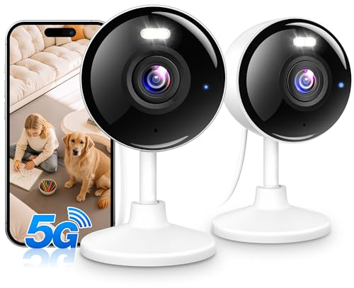 Techage Indoor Camera 2 Pack, 2K Cameras for Home Security for Baby/Pet