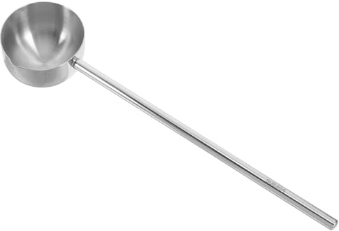NOLITOY Pentola in Acciaio Inox 304 Mini con Manico Lungo Padella Scaldaburro Multifunzionale per Piccole Porzioni Scaldalatte e Mestolo per Olio per Cucina e Colazione