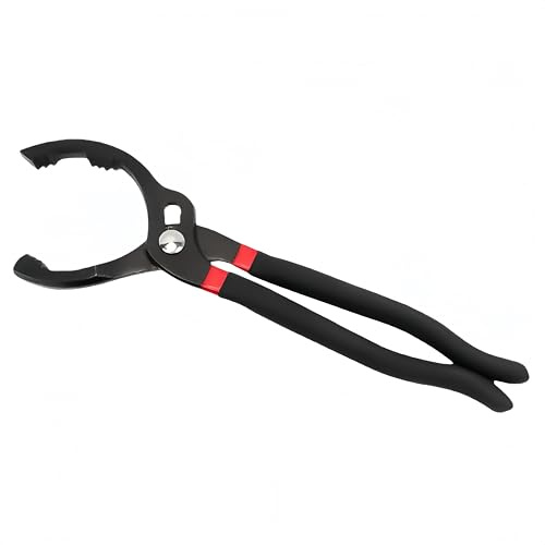 Ymswjgj Clé de filtre à huile - Outil de filtre à huile de 25,4 cm - Pince à filtre à huile universelle - Clé de filtre à huile réglable - Outil de retrait de filtre à huile - Pince réglable - Clé de