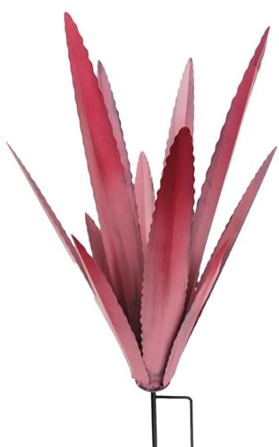 Generisch DIY - Escultura de plantas de 35 cm para decoración de jardín/patio, estatua de flores, estatua de exterior, estacas decorativas para el hogar, patio, césped, plantas de metal, para interior