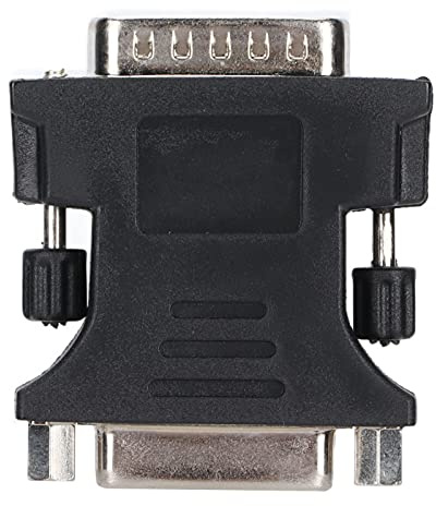 TICFOX Adattatore DMS59 pin maschio a DVI 24 + 5 femmina adattatore scheda grafica ABS in metallo durevole per connettività scheda video PC nero