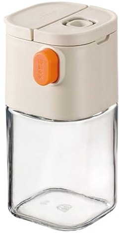 Bottiglie per spezie, dosatore preciso, contenitore per sale a doppio ugello, design controllato, facile da gestire per dispensa, cucina, viaggi, uso di polvere, zucchero, pepe, V