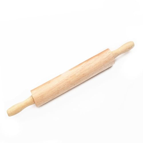 SHOWERORO Rodillo de Madera de Haya 44 Cm Rodamiento a Prueba de Óxido y Mango Cómodo para Amasar Masa de Pizza y Galletas Cocina y Horneado