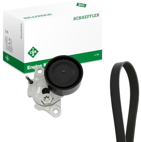 INA 529 0085 10 Keilrippenriemensatz 1100mm 6-Rippenanzahl Kompatibel mit AUDI A4 Avant 8K5, B8 030145933 06J260849F 06K903133A | 529 0085 10 passend für A4 A5 A6 Q3 Q5 | 529 0085 10