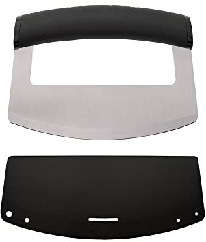 KitchenAid Mezzaluna Knife with Stainless Steel Curved Blade - Black