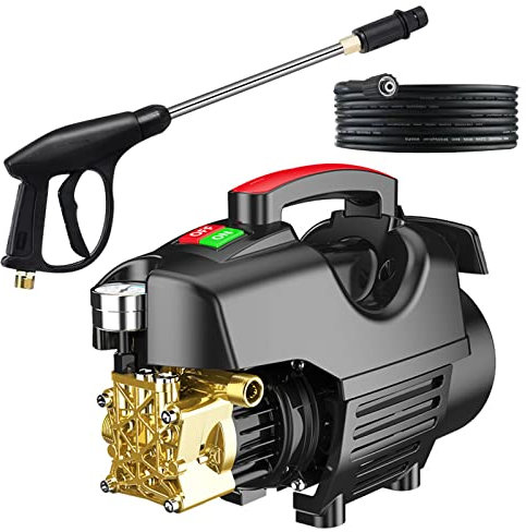 Pressure Washer, idropulitrice, 2200 W, 160 bar, 390 L/H, 3 tipi di getto, regolazione intelligente della pressione, motore a induzione intelligente 7 m