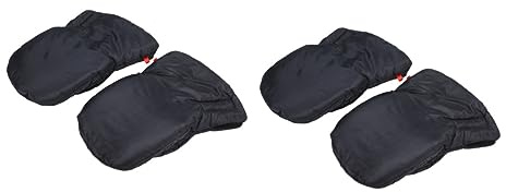 Abaodam 2stücke Stroller Handschuhe Für Eltern Winddicht Dicke Anti-frost-handschuhe Kinderwagen Schwarz