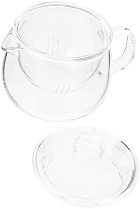 2-teilige Brau-Teekanne, Büro-Teetasse, Herdplatte, transparent, mit Deckel, Krug, Henkelbecher, Behälter, Eisglas, Nacht- und langlebige Teekannen, Teekannen, blühender Herd, duftende Heimtasse