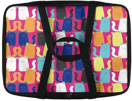 Pzuqiu Cartoon Cat Insulated Casserole Carrier Bag Hot & Cold Food Carrier Bag Lasagna Holder Lunch Bag for Picnics, Parties, Travel, Fits 9 x 13 in Casserole & Baking Dish