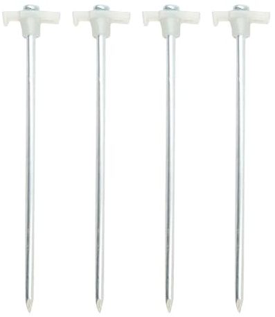 Zeltheringe - 4er Pack Camping Heringe Stahlheringe | Wiederverwendbare Erdnägel, Schraubheringe, multifunktionale Seile Nägel