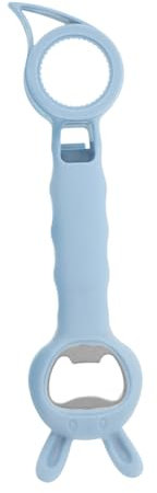 Cabilock 4 Abrelatas Abridores De Cerveza Abrebotellas De Oso Abrebotellas De Cocina Cortador De Hielo En Barras Herramienta Para Abrir Latas De Refrescos Blue Acero Inoxidable