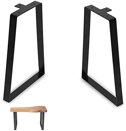 YKMYXZ Ensemble de 2 Pieds de Table en métal trapézoïdal, Fer Tubulaire Robuste for Meubles, tabourets ou chaises, Pieds de Table Basse, Pieds de Banc, Pieds de Table d'extrémité,