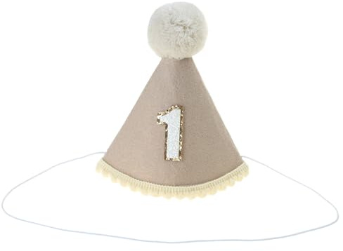 DAYnagh Motto-Partyhut für den ersten Geburtstag für Babys, Mädchen, Jungen, Filz, Feier, Party-Kappen für 1 Jahr Geburt