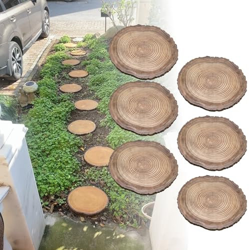 Trittsteine ​​für den Außenbereich, 6 Stück, Trittsteine ​​für den Garten, Pflastersteine, Garten-Trittsteine ​​für den Außenbereich, runde Trittsteine, dekorative Gartensteine, Garten-Trittsteine ​​a