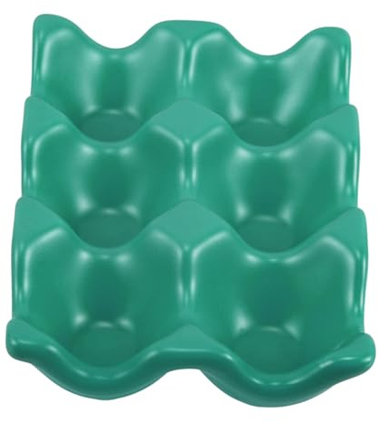 Veemoon Bandeja De Cerámica Para Huevos Tazas Huevera De Rejillas Para Encimera Cocina Refrigerador Decoración Color