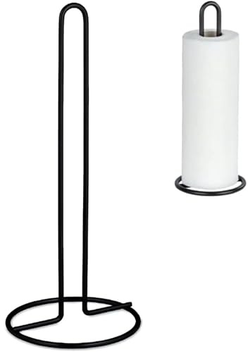 PARENCE.- Porte Essuie‑Tout Noir 31 cm – Support Rouleau Cuisine en Métal