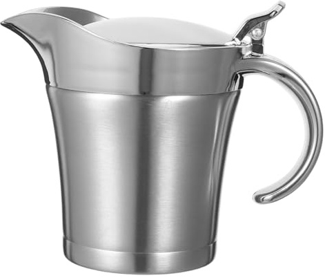 iplusmile Saucière Thermique Inox Double Paroi Pot à Sauce Petit Format pour Table Service et Maintien Chaud pour Restaurants et Usage Domestique