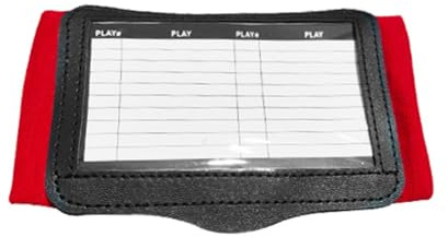 Manuale di Gioco con Cinturino Singolo, Cinturino Tattico per Adulti e Ragazzi, Supporto Elastico per il Polso con Finestra Trasparente, Adatto a Vari Sport(Red)