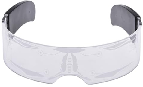 Genérico LED Glasses: Futuristic Lighted Visor, 7 Color LED Screens, 4 Modes, Battery Operated | Sunglasses for Men and Women, Cosplay, Festival, Halloween, Club, Party, Costume,