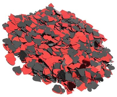 Aramox Suministros para Fiestas con Lentejuelas Dispersas en Mesa de Póker de Confeti de 60g, Material de PVC, Decoraciones Hermosas y Brillantes para Bodas y Cumpleaños (Corazón de durazno