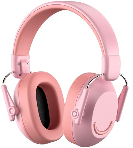 Link Dream Casque Anti Bruit Enfant, Casque Anti-bruit Enfant Pour Âge 3-16 Ans, SNR 30dB Casque Antibruit Bebe Facilement Réglable Pliable Pour l’Autisme, Feux d’Artifice, Concert, Rose