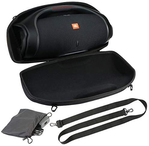 co2CREA Hart Tragetasche mit Mini Zubehörtasche und Schultergurt Für JBL Boombox 3 /Boombox 3 WiFi/Boombox 2 Kabelloser Bluetooth Lautsprecher (Hülle+Zubehörtasche+Schultergurt)
