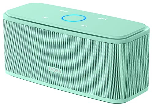 DOSS SoundBox Touch Wireless Bluetooth Speaker-12W HD Sound with Rich Bass, IPX5 Waterproof, 20H Playtime, Handsfree, for Gatherings, Home, Office, Outdoor, Travel-Green