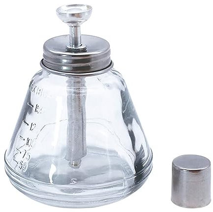 iplusmile Transparent Glass Push Down Pump Dispenser Bottle 180Ml Leak-Proof Nail Polish Remover Container for Beauty and Manicure Use