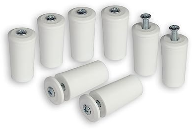 8 x Anschlagstopper 40 mm für Rollladen, 3 Farben [Beige, Braun, Weiß] wählbar, Rolladenstopper Anschlagstopfen Fenstersicherung, Farbe:Weiß