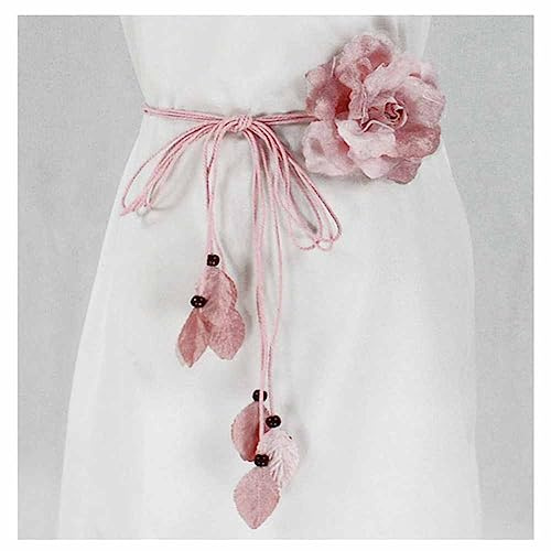 SHTGOI Cinturón de Flores de Gasa Para Mujer - Ajustable, Borla, Tejido, Corona de Flores, Vintage - Decoración Para Novia