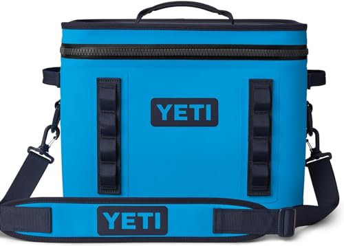 YETI Hopper Flip 18 Cool Bag, Portable & Insulated Backpack Cooler, Big Wave Blue, 18