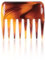 BIRLOZA Peigne à dents larges couleur ambrée sac à boucles peigne à boucles naturelles résistant à la chaleur peigne à dents grossières antistatique pour les femmes et les hommes coiffure bouclés