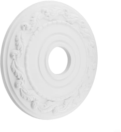 Decorative Ceiling Medallion 16Inch Round Pattern Ceiling Decorative Cover, Light Fixture Mounting Plate, Chandelier Fan Base, Ceiling Rosette Cover