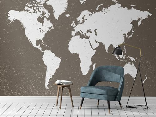 Oedim Fotomural Vinilo Mapa Mundi | Fotomurales | Fotomural Pared | Fotomural Decorativo | Vinilo Decorativo | 200x150cm | para la decoración de comedores, Salones |Diseño Elegante