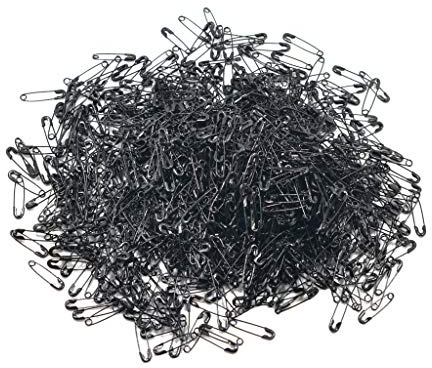 KESOTO 1000 Stück Mini-Tag Sicherheitsnadeln Nähen Schmuck Machen Zubehör Schwarz 19mm