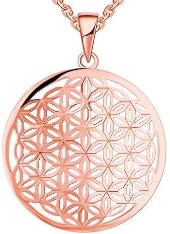 JO WISDOM Damen Kette Blume des Lebens Silber 925 Halskette Anhänger