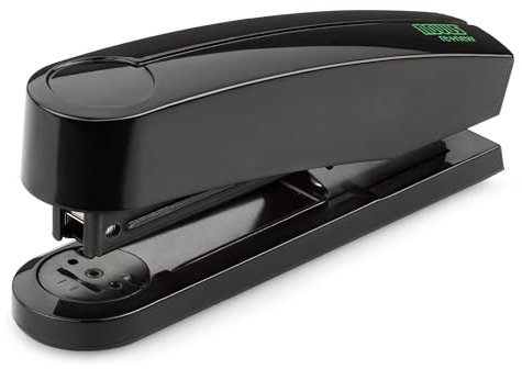 Novus B 2 re+new Heftgerät (Tacker aus Metall mit Kunsttoffoberteil aus nachhaltigem Rezyklat, 25 Blatt, inkl. 200 Tackerklammern) schwarz