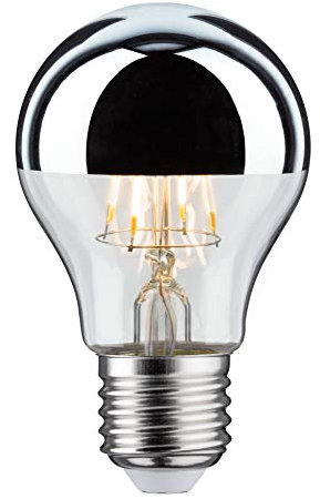 Paulmann 28669 lámpara LED filamento AGL 5 vatios bombilla cúpula espejo plata 2700 K blanco cálido E27