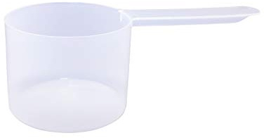 Cuchara medidora de plástico, 6 cucharadas (90 cc | 3/8 taza | 3 onzas | 90 ml) cucharas de mango largo para polvos y gránulos, café, alimentos para mascotas, granos, proteínas, especias y otros