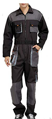 Cicilin - Salopette da uomo e tute di sicurezza, pantaloni meccanici, colore: nero Copertura M