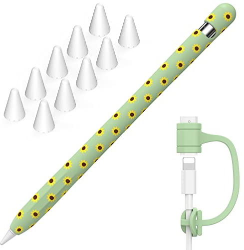 NIUTRENDZ Sonnenblume Hülle für Apple Pencil Schutzhülle Silikon Ipad Pencil Case Apple Pencil Zubehör
