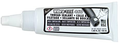 Vibra-Tite® 460 Anaerobe Gewindedichtung | Ersatz für PTFE-Teflon-Band und Hanf | Hochtemperaturbeständig - Auf Edelstahl anwendbar | Inhalt: 50 ml