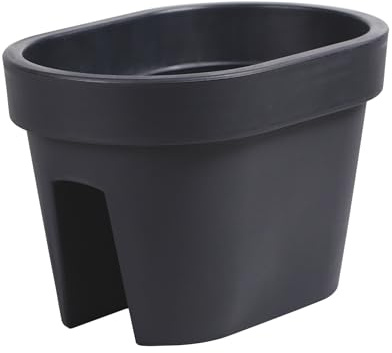 Botle Balkonglåda, blomlåda, räcklåda, balkonglåda, räcke, kruka 39,5 cm | 12,3 l antracit balkong, blomlåda, oval