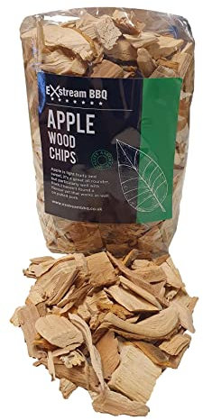 Exstream BBQ Barbecue Smoking Wood Chips *Over 16 Great Flavours in 1, 5 & 10 Litres* (Apple 1 Litre)