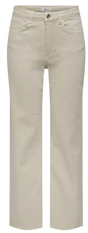 ONLY Kvinnors ONLJUICY HW Wide Leg DNM REABOX NOOS jeans, ecru, 25/30