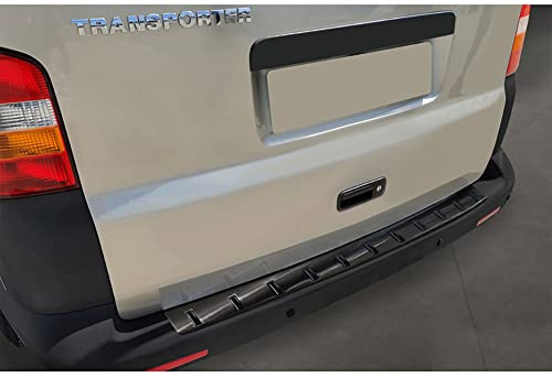 Avisa Edelstahl Heckstoßstangenschutz STRONG EDITION passgenau | kompatibel mit Volkswagen Transporter T5 2003-2015 inkl. Multivan/Caravelle - Schwarz