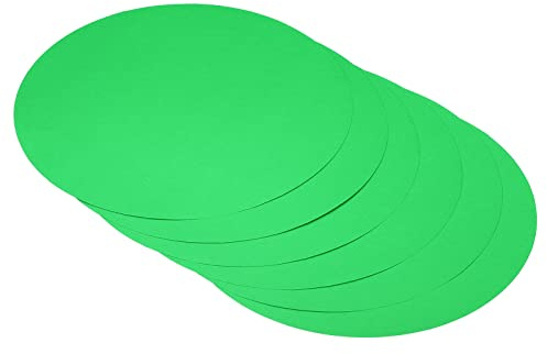 PATIKIL 7,9 Pulgadas Redondo Cartón Papel, 20uds En Blanco Disco Círculos Rebanadas para Fiesta Decoración Bricolaje Artesanía Arte Dibujo Pintura Escritura, Verde