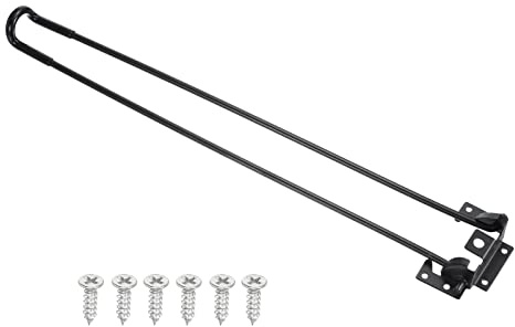 PATIKIL Foldable Hairpin Legs, 4 Pack 20.5 Length Metal Coffee Table Desk Furniture Legs with Screws, Black