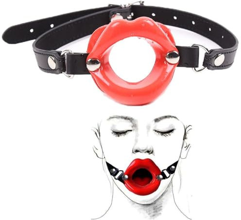 Naughty Drawer - Open Mouth Gag Red Lips, Lip Separator, Mouth Gag, Sex Toys, Adult Toys, Bondage Gag, BDSM Gag, Ball Gag, Bondage Gear, BDSM Set, BDSM Toys, Bondage Set, BDSM Gag, SM, Fetish,